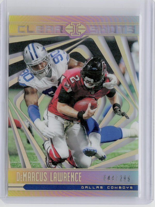 2018 Panini Illusions DeMarcus Lawrence SN299 #CS-DL Cowboys Clear Shots Gold