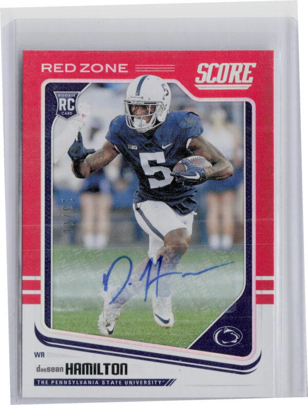 2018 Score DaeSean Hamilton AU SN20 #426 Lions Rookie Autographs Red Zone