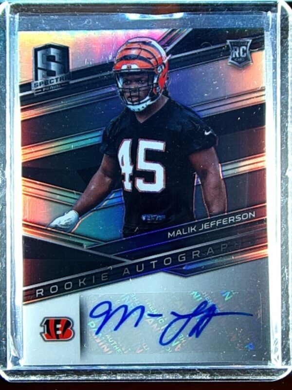 2018 Spectra Malik Jefferson AUTO RC /199 #194 Bengals