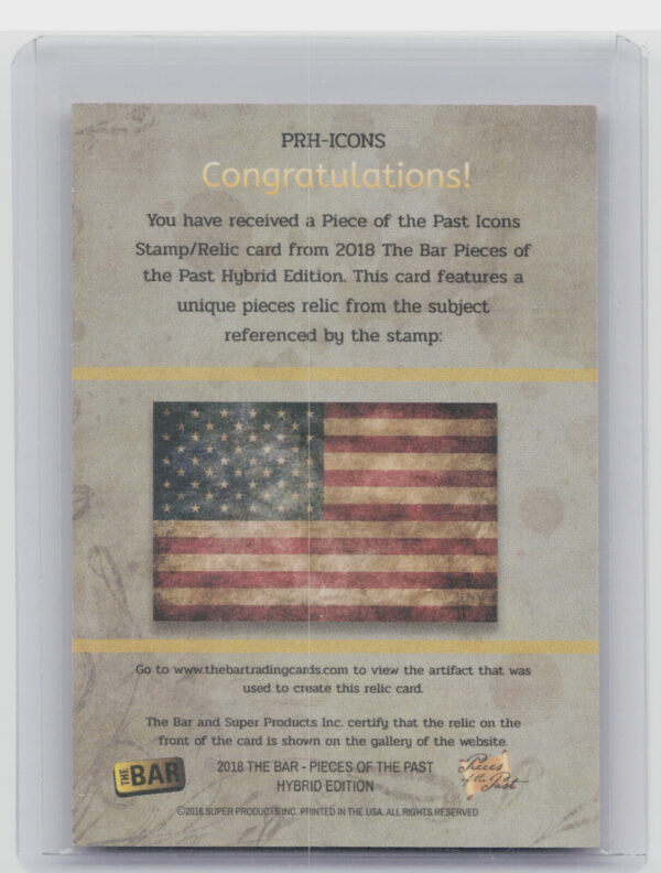2018 The Bar Pieces of the Past Hybrid Edition Charlton Heston 12/18 PRH-ICONS - Image 3