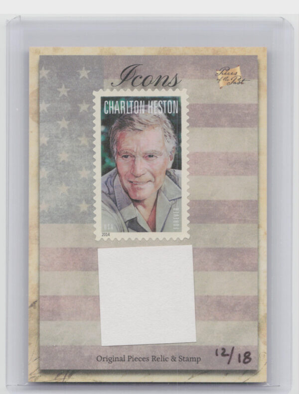 2018 The Bar Pieces of the Past Hybrid Edition Charlton Heston 12/18 PRH-ICONS