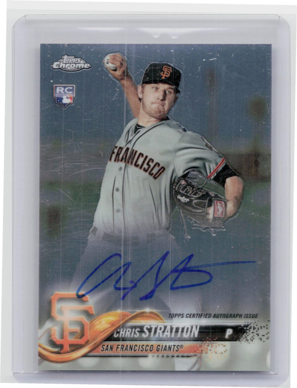 2018 Topps Chrome Chris Stratton AU #RA-CST Giants Rookie Autographs