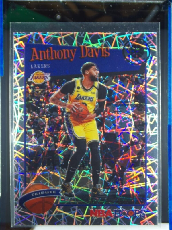2019-20 Hoops Premium Stock Anthony Davis Prizms Silver Laser #294 Lakers