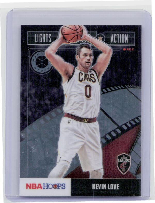 2019-20 Hoops Premium Stock Kevin Love #16 Cavaliers Lights Camera Action