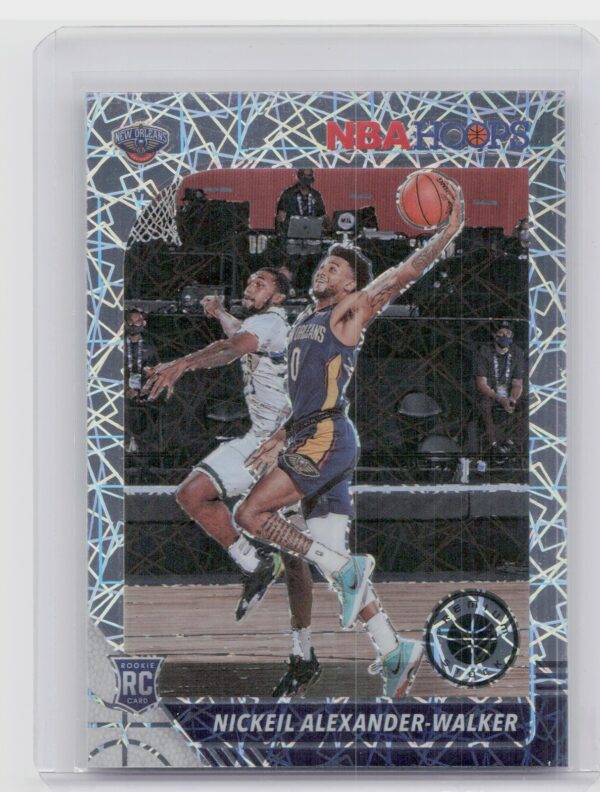 2019-20 Hoops Premium Stock Nickeil Alexander-Walker Prizms Silver Laser #214 Pe