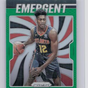 2019-20 Panini Prizm De'andre Hunter #9 Hawks Emergent Green