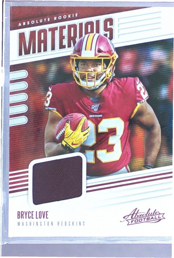 2019 Absolute Bryce Love JSY RC #RM-5 Redskins Absolute Rookie Materials