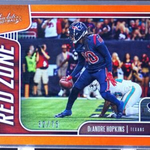 2019 Absolute DeAndre Hopkins /75 #12 Texans Red Zone Spectrum Orange