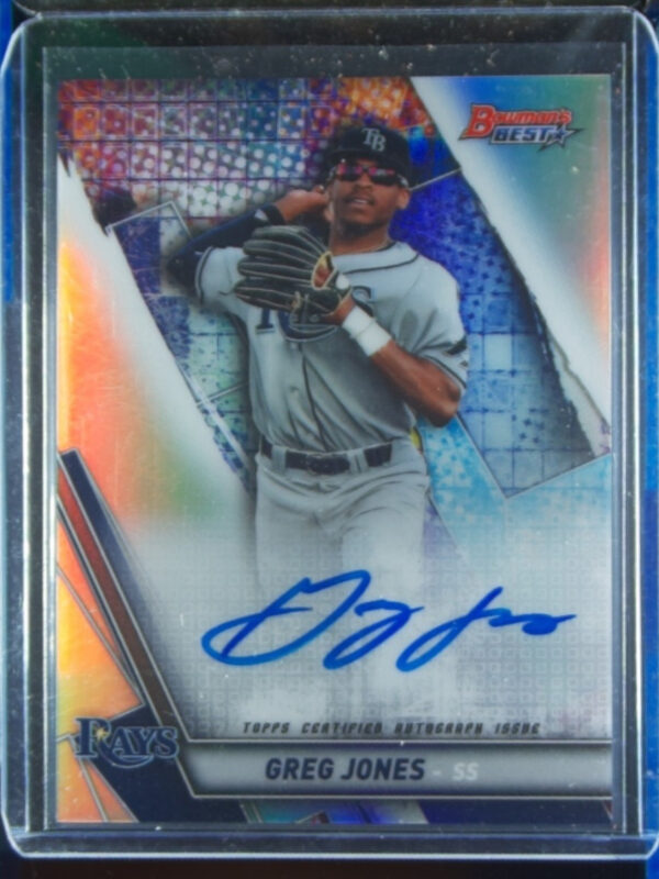 2019 Bowman's Best Greg Jones AU #B19-GJ Rays Best of 2019 Autographs