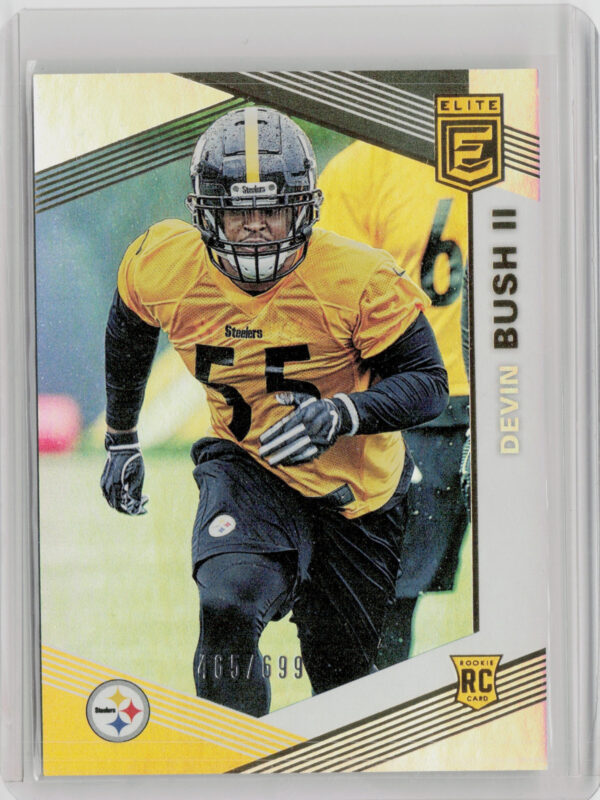 2019 Donruss Elite Devin Bush II RC SN699 #145 Steelers