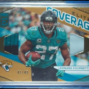 2019 Donruss Elite Leonard Fournette MEM SN49 #EC-17 Jaguars Elite Coverage Prim