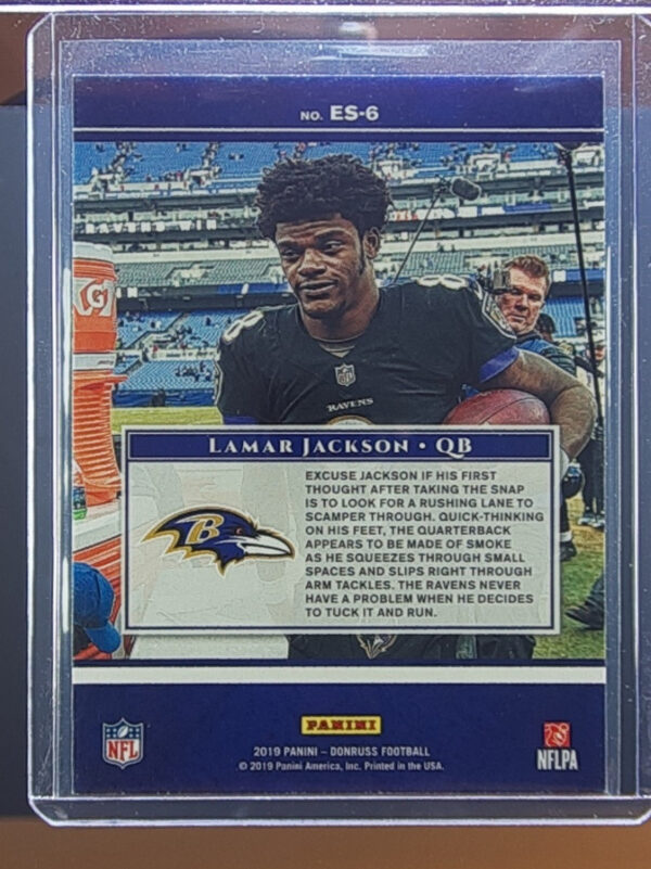 2019 Donruss Lamar Jackson #ES-6 Ravens Elite Series - Image 3
