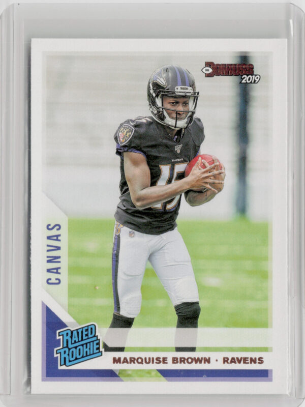 2019 Donruss Marquise Brown #312 Ravens Rated Rookies Canvas