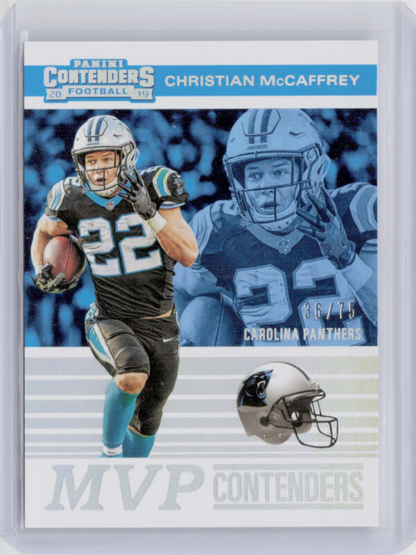 2019 Panini Contenders Christian McCaffrey SN75 #MVP-CM Panthers MVP Contenders