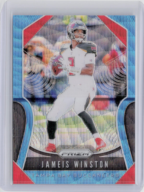 2019 Panini Prizm Jameis Winston Blue Wave SN199 #194 Buccaneers