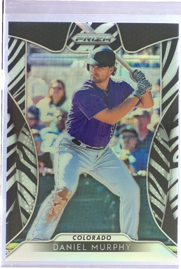 2019 Prizm Daniel Murphy Zebra Stripes /99 #243 Rockies