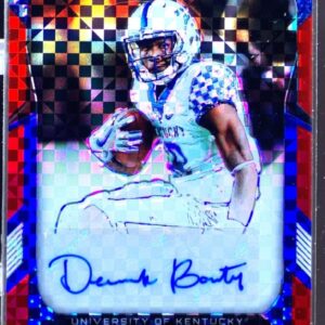 2019 Prizm Draft Picks Derrick Baity Jr. Auto /99 #229 Wildcats Red White Blue