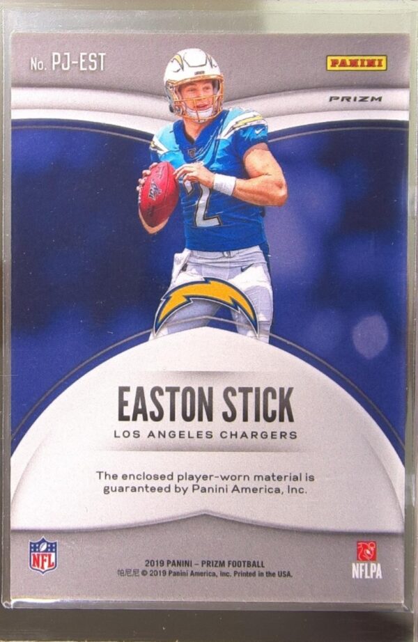 2019 Prizm Easton Stick JSY RC #PJ-EST Chargers Premier Jerseys - Image 3