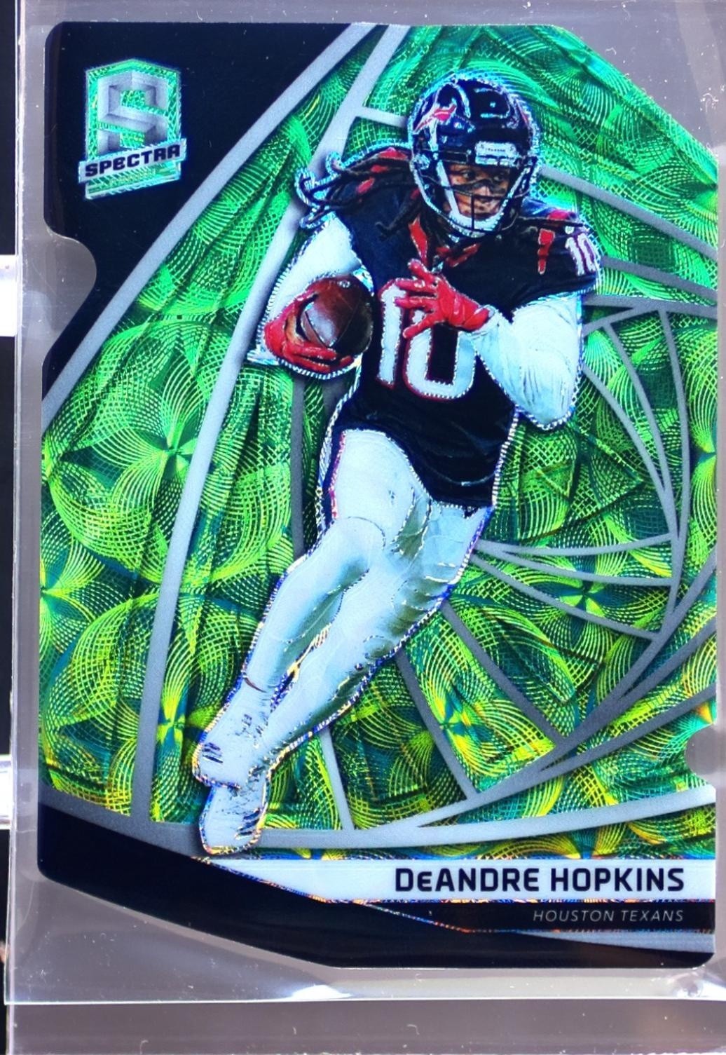2019 Spectra DeAndre Hopkins Neon Green Die Cut /30 #80 Texans