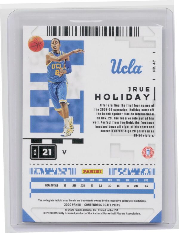 2020-21 Contenders Draft Picks Jrue Holiday Game Ticket Explosion VAR #47 Bruins - Image 3