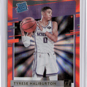 2020-21 Donruss Tyrese Haliburton Holo Orange Laser #231 Kings