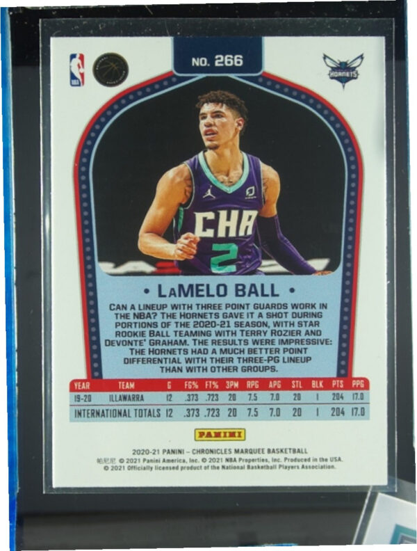 2020-21 Panini Chronicles LaMelo Ball Pink #266 Hornets - Image 3