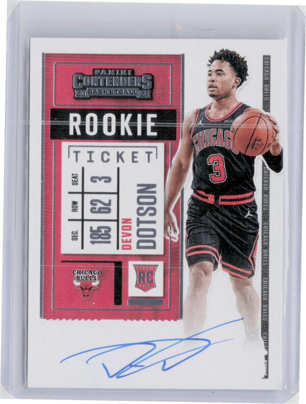 2020-21 Panini Contenders Devon Dotson AU RC #143 Bulls