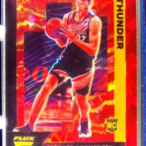 2020-21 Panini Flux Aleksej Pokusevski Red Cracked Ice RC #225 Thunder