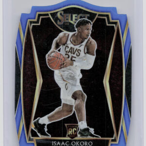 2020-21 Panini Select Isaac Okoro Blue Prizms Die Cut SN249 #182 Cavaliers