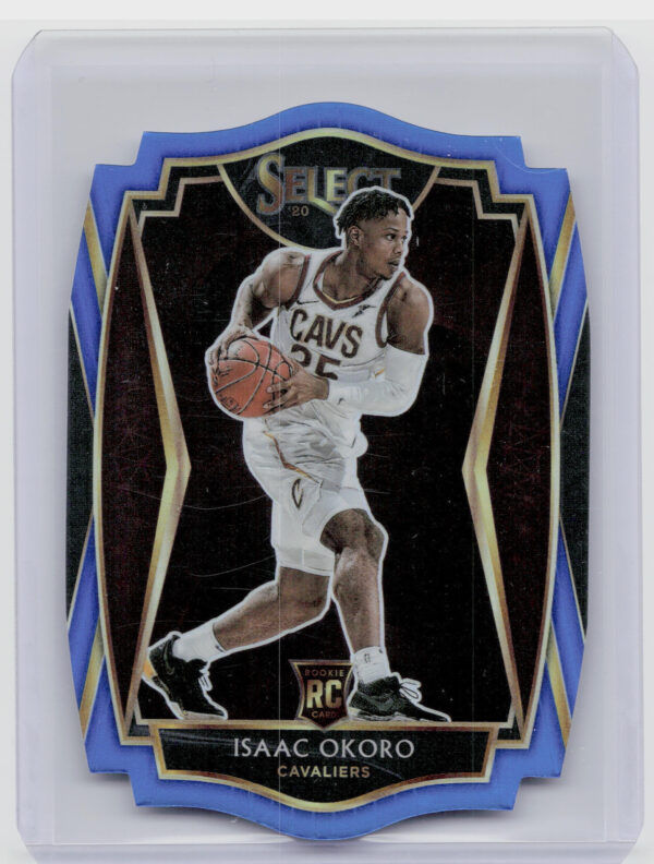 2020-21 Panini Select Isaac Okoro Blue Prizms Die Cut SN249 #182 Cavaliers
