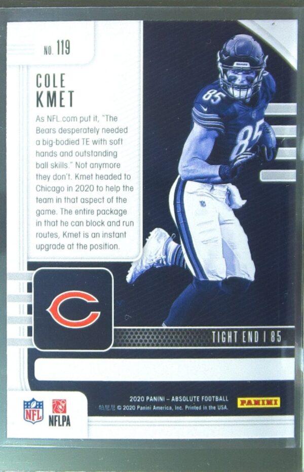 2020 Absolute Cole Kmet Retail RC #119 Bears - Image 3