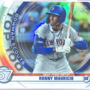2020 Bowman Ronny Mauricio #BTP-67 Mets Chrome Bowman Scouts Top 100