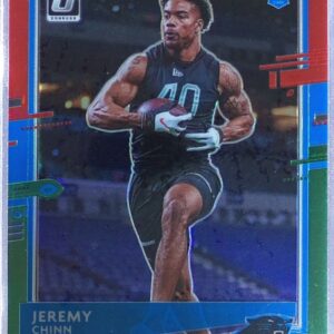 2020 Donruss Jeremy Chinn RC #P-289 Panthers Optic Preview Red and Green