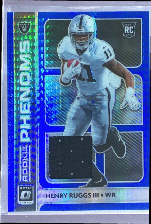 2020 Donruss Optic Henry Ruggs III JSY RC #RP-8 Raider Rookie Phenoms Blue Hyper