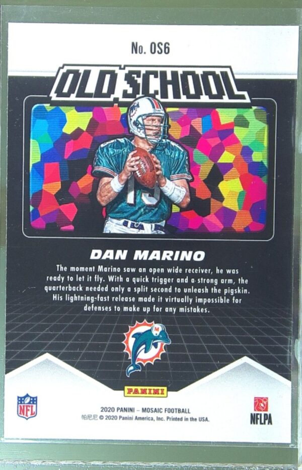 2020 Mosaic Dan Marino #OS6 Dolphins Old School - Image 3