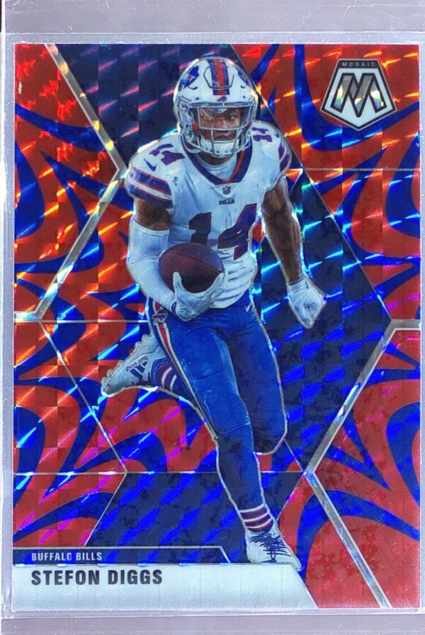 2020 Mosaic Stefon Diggs Prizm Reactive Blue #34 Bills