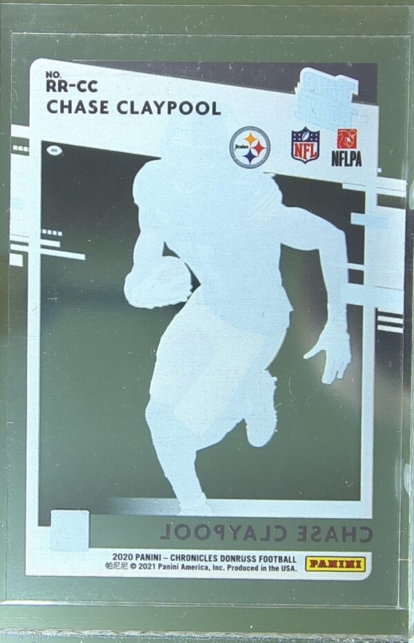 2020 Panini Chronicles Chase Claypool RC #RR-CC Steelers Clearly Donruss Rated - Image 3