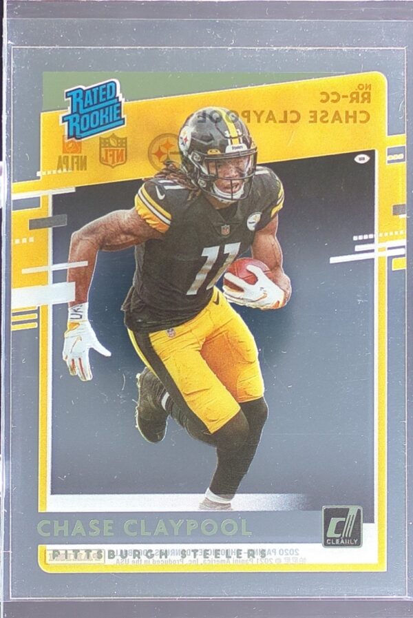 2020 Panini Chronicles Chase Claypool RC #RR-CC Steelers Clearly Donruss Rated