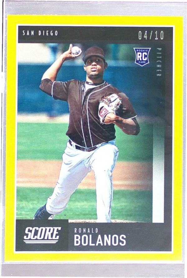 2020 Panini Chronicles Ronald Bolanos /10 #11 Padres Score Gold