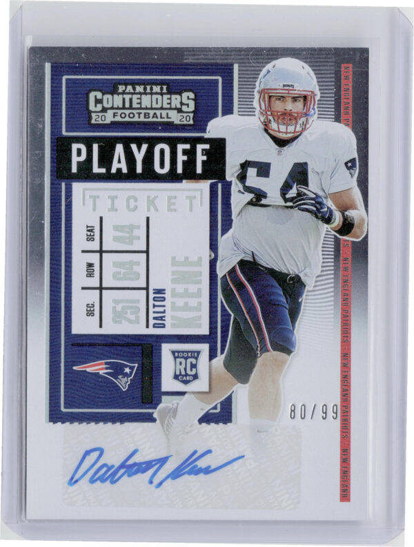 2020 Panini Contenders Dalton Keene Playoff Ticket AU SN99 #183 Patriots