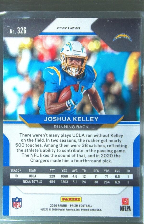2020 Prizm Joshua Kelley Prizm Disco #326 Chargers - Image 3