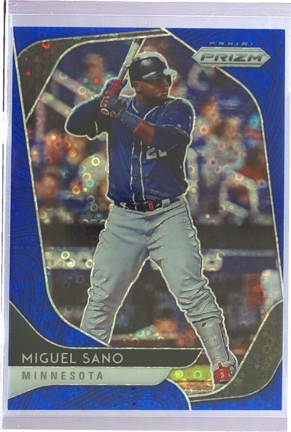 2020 Prizm Miguel Sano Blue Donut Circles Prizm /199 #109 Twins
