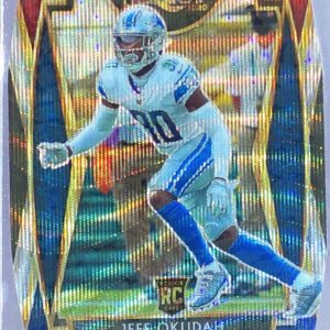2020 Select Jeff Okudah Tri Color Prizm Die Cut RC #186 Lions