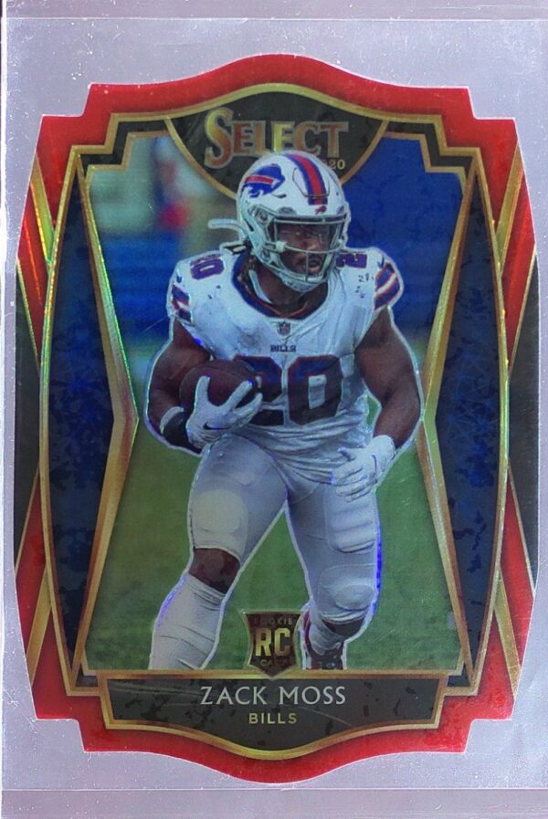2020 Select Zack Moss Red Prizm Die Cut RC #169 Bills