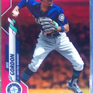 2020 Topps Chrome Dee Gordon Pink Refractor #107 Mariners