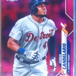 2020 Topps Chrome Jeimer Candelario Pink Refractor #19 Tigers