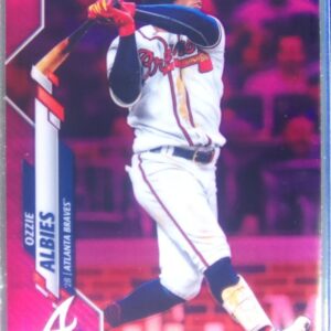 2020 Topps Chrome Ozzie Albies Pink Refractor #62 Braves