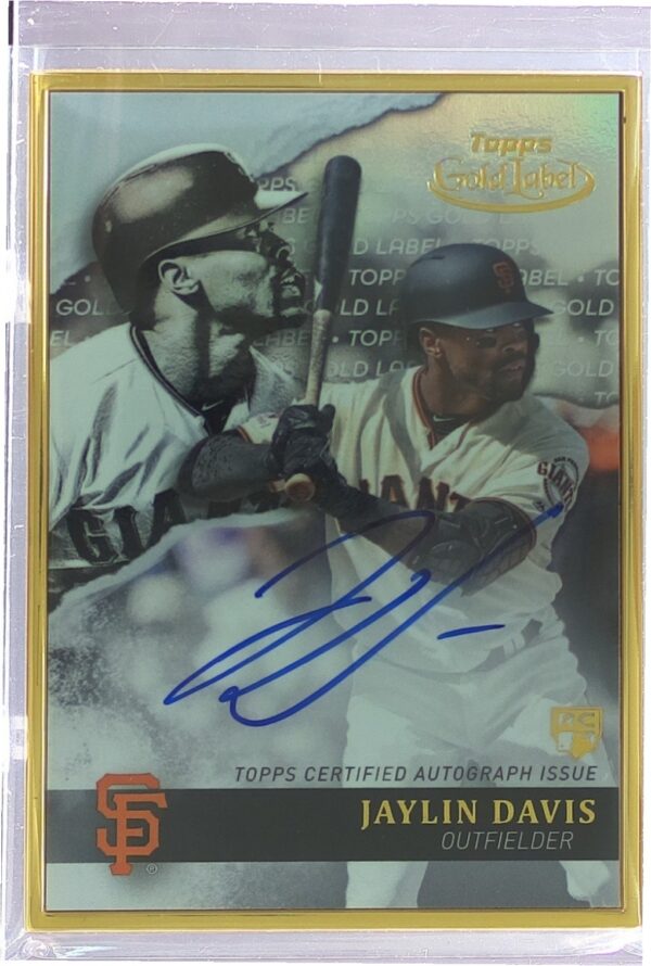 2020 Topps Gold Label Jaylin Davis Auto #GLA-JDA Giants Framed Autographs