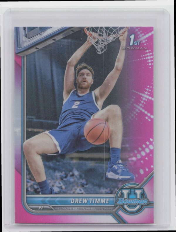 2021-22 Bowman University Drew Timme Pink #33 Bulldogs