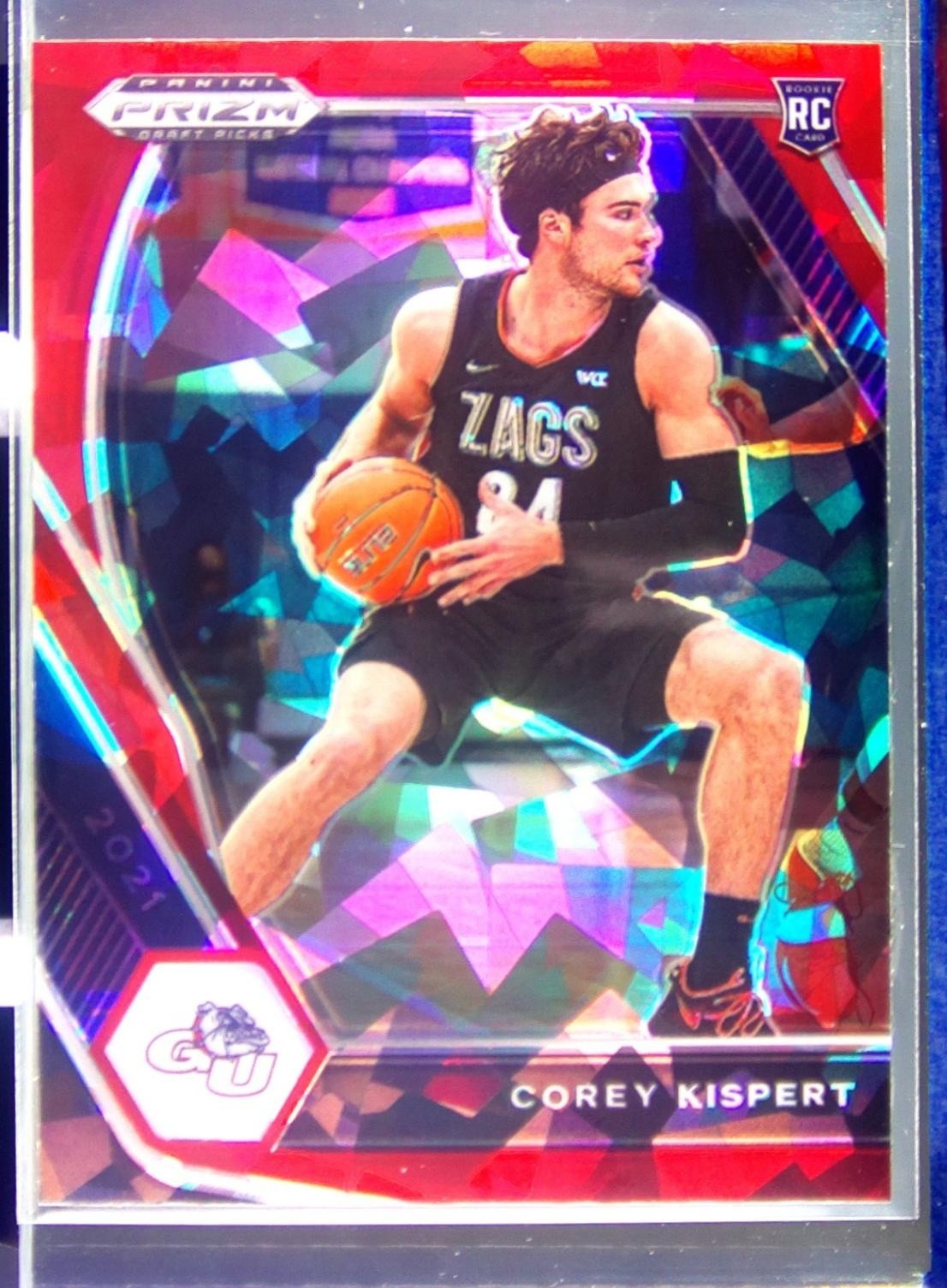 2021-22 Prizm Draft Picks Corey Kispert Red Ice RC #8 Bulldogs